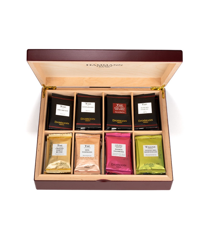 Dammann Frères - Dans ma boîte à thé parfaite il y a … donnez nous vos 8  thés & infusions favoris ! . Notre coffret bois 48 sachets :   . In